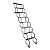 Attic Ladder Pull Down System, 8 Steps Folding Stairs for Attic Access Door, 440 LBS Load Wall-Mounted Retractable Ceiling Ladder with Handrails for Attics Garages Roofs Basements