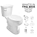 HOROW 17 Inch Tall Toilet, Two-Piece Round Toilet with ADA Comfort Chair Height Seat, Powerful 1.28 GPF Single Flush Bowl for Bathroom, 12