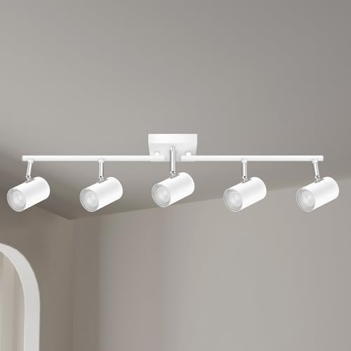AUQUEE 5 Light Matte White Track Lighting