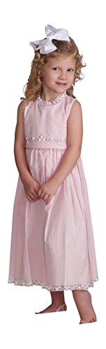 Girls Dres Caroline Lace Beach Dress Lavender Pink White (3, Pink)