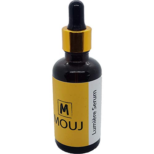 Mouj Lumiere Brightening & Moisturizing Glow Serum For Skin - A Luxury Face and Neck brand Saffron, Rosehip, Pumpkin Seed, Evening Primrose, Carrot Seed, Jojoba Oil, Turmeric, & Vitamin E