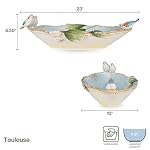 Fitz and Floyd Toulouse Centerpiece Serving Bowl 23 Inch Blue