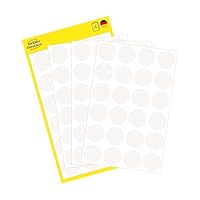 AVERY Zweckform 3170 selbstklebende Markierungspunkte 96 Stück (Ø18mm, Klebepunkte auf 4 Bogen, Punktaufkleber zur Farbcodierung, runde Aufkleber für Kalender, Planer und zum Basteln, Papier) weiß