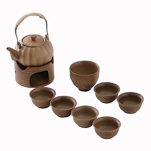 Scizorito Lifting Beam Pot Style Rough Pottery Tea Set, Boiled Over Open Fire, Gift Box Packaging Suitable for Mother'S Day, Father'S Day, Christmas, Birthday Parties, Company Gifts