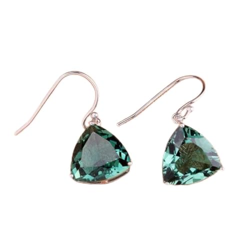 Boucles d'oreilles pendantes argent 925 et grès bleu le cadeau idéal pour femme