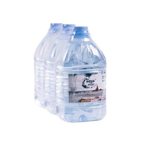 Agua de Mar hipertónica 5 litros pack 3   Envase Plástico Libre de Bisfenol A y Ftalatos   Aqua de Mar   Múltiples beneficios   Captada en Parque Natural Cabo de Gata   Agua de mar para beber