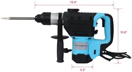 LuckyNote Rotary Hammer 1100W(Blue + Black) 1-1/2" SDS Plus Rotary Hammer Drill 3 Functions