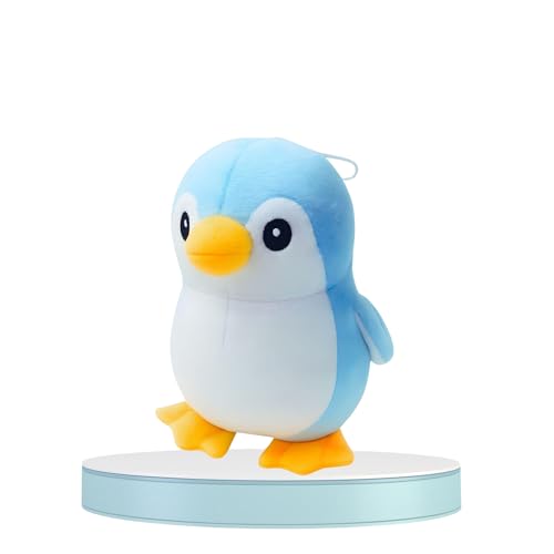 Image of Fun4you Penguin Soft Toy 25cm - Snow Penguin Plush for Kids & Toddlers | Birthday, Gift for Him & Her | Cute Cuddly Animal | Home Decor (Blue)