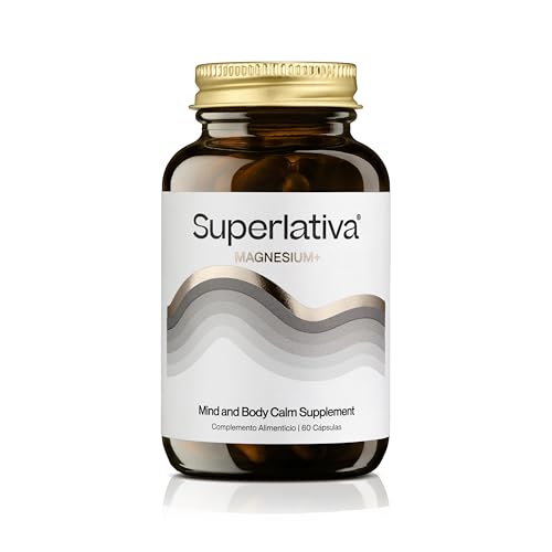 Magnesio Bisglicinato + ATAMg® Patentado – Alta Biodisponibilidad – Relajación Muscular y Mental – Reduce Cansancio y Fatiga – Sistema Nervioso – 60 Cápsulas Veganas | Superlativa Magnesium+