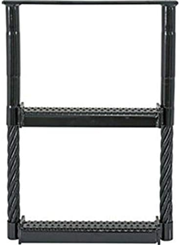 BP 5232417, 24" H x 17" W Perforated Cable, 2 Rung Step for Truck Body, Trailer, Car Hauler, Flatbed & More!