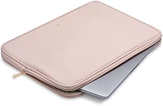 Jomi Laptop Padded PU Leather Slim Sleeve Case up to 15" Inch Laptops Compatible with MacBook Pro 15, Dell XPS 15, HP Probook, ASUS Acer Lenovo, Chromebook (Grey)