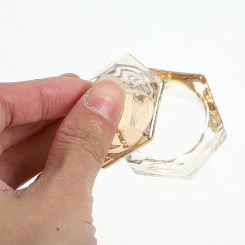 2 piezas de cuencos de cristal para manicura miniatura 4
