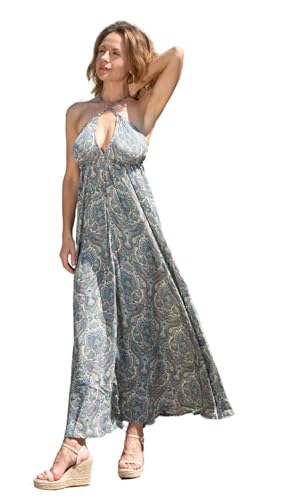 Vestido Largo Bohemio Vestido de Playa Vestido de Verano Vestido Boho Chic Vestido Bohemio Vestido Largo de Verano Vestido Bohemio Chic Vestido Boho Vestido con Escote en la Espalda