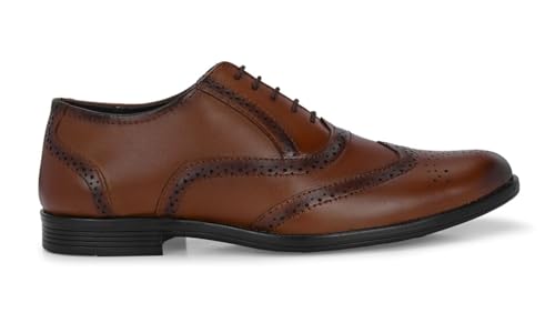 Image of MACTREE Men's Genuine Leather Brogue Lace Up Formal Shoes