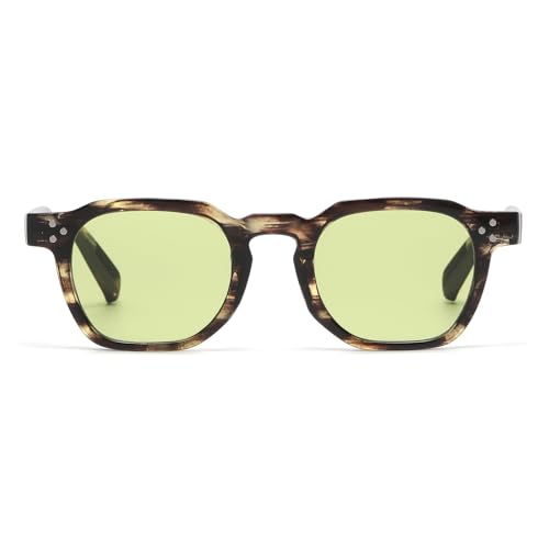 Image of Gleyemor Stylish Retro Sunglasses for Men Women Fashion Vintage Square Sunglasses UV400 Protection Shades