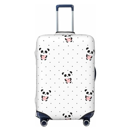 Cute Panda Cartoon Travel Luggage Cover Suitcase Protector Bag,Anti-Scratch Fits 18-32 Inch Luggage,Suitcase Sleeve For Kid And Adult,Large
