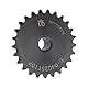 Kozelo Rollenritzel B-Typ - [25 Zähne x 10mm ID] Kohlenstoffstahl mit 2 Stück Schraubenkettenritzel für Fräs- und Bohrmaschinen ISO 04C Verwendung | 1/4 Zoll Steigung, #25 Kette