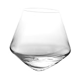 BESPORTBLE Vaso de Whisky Tumbler de Cristal Copa Inclinada Estable para Cata de Vino y Vodka Vidrio Transparente para Bares Restaurantes y Hogar