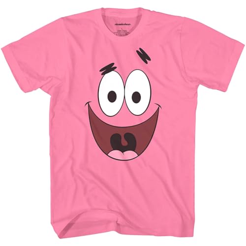 Spongebob Squarepants Patrick Star Face T-Shirt (Small) Hot Pink