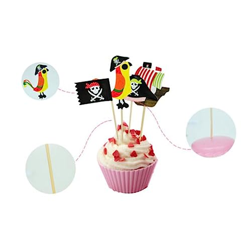 KOMBIUDA 60 Peças Decorações De Cupcake Decoração Infantil Decoração Azul Decorações De Bolo Azul De