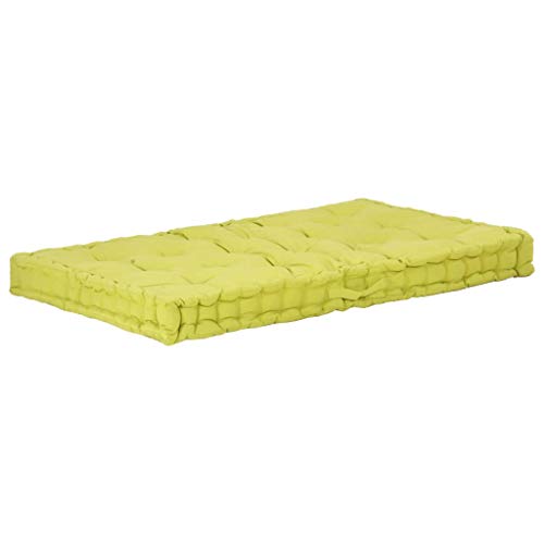 Preisvergleich Produktbild vidaXL Palettenkissen Palettenauflage Gartenkissen Palettenpolster Sitzkissen Bankauflage für Palettensofa Gartenbank Baumwolle 120x80x10cm Grün