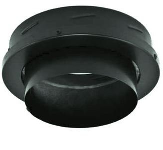 DuraVent 9458 6" DuraTech Finishing Collar with Adapter, Black