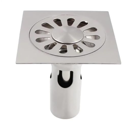 Carré déodorant d'eau profonde drain de sol 12 cm en acier inoxydable 304 - 2