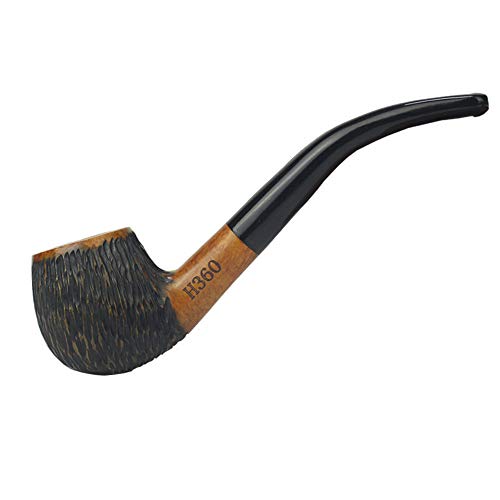 EEKUY Long Smoking Pipe, Wooden Pipe with 3 - in - 1 Pipe Scraper Other Pipe Accessories in Gift Box,A