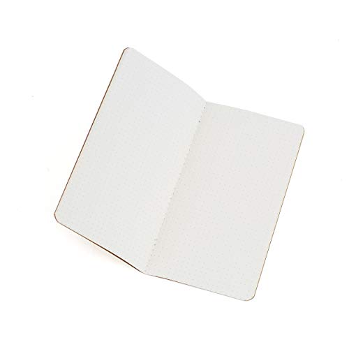 Image of Wanderings Dotted Regular Size Travelers Notebook Inserts | 4.25 inch x 8.25 inch (11 x 21cm) | 100 GSM Paper | 3 Hand-sewn Booklets /180 Pages | Travelers Notebook Refills for Journals, Diaries, Planners