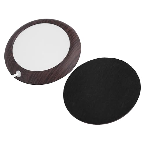 Almohadilla calefactora de cafe de oficina para invierno con grano de madera 5