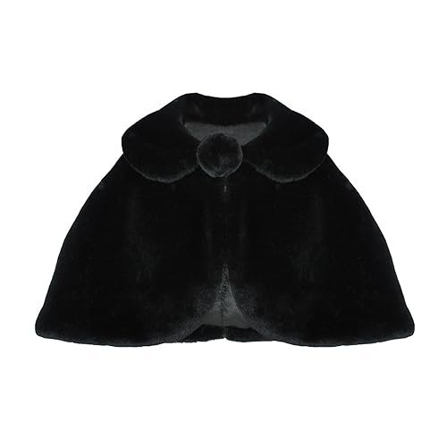 Girls Faux Fu𝐫 Boler𝐨 Shru𝗴 Shawl Kids Cute Comfy Wra𝐩s Princess Cape Cloak Dress Coat Part𝐲 Linking Girls Coat