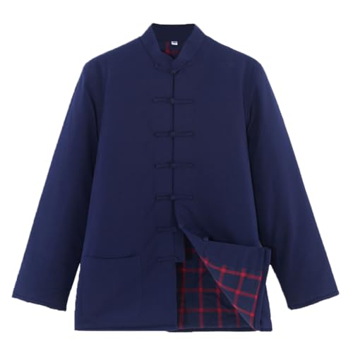 GZKDKZB Tenue d'hiver Chaude Tang, vêtements Traditionnels Chinois, Hauts en Coton pour Hommes, Vestes artistiques, Manteaux, Chemises à Manches Longues,...