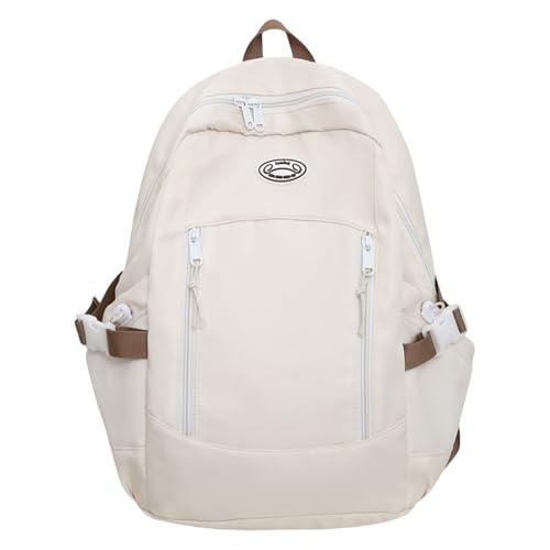 Mochila casual de moda para mujer en color blanco con correa ajustable 4