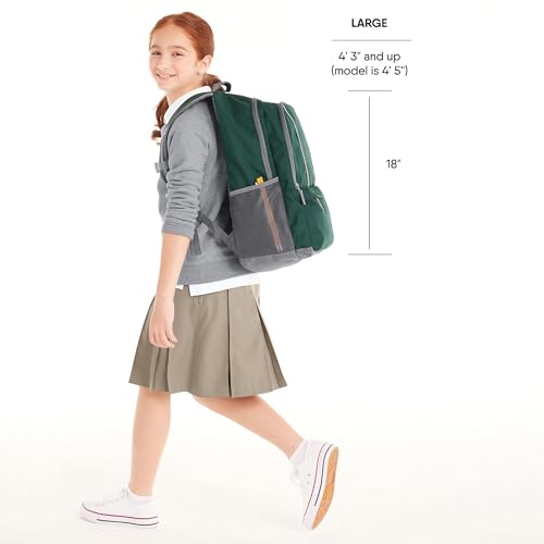 Lands' End Kids' ClassMate Backpack Evening Blue Daisies Large4