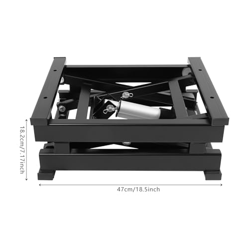 YIYIONCE Electric Scissor Lift Table 130Lbs Capacity Hydraulic Lift Table Heavy Duty Scissor Lift with 7.17-16.14in Adjustable Height & Remote 24V Lifting Platform Electric Lifts for Material Handling - Thumbnail 3