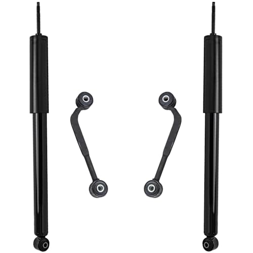 Image of Detroit Axle - RWD Rear Shock Absorbers + Sway Bar End Links Replacement for Mercedes-Benz C230 C240 C280 C320 C350 CLK320 CLK350 CLK500 CLK550, Black