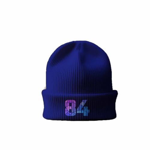 Bonnet bleu royal 84 avec revers bonnet d'hiver chaud et stretch