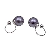U Studs Faux Pearl Ear Crawler Earrings Cuffs Climber Ear Wrap Pin Vine Non-pierced Charms Clip On Jewelry Grey Pearl