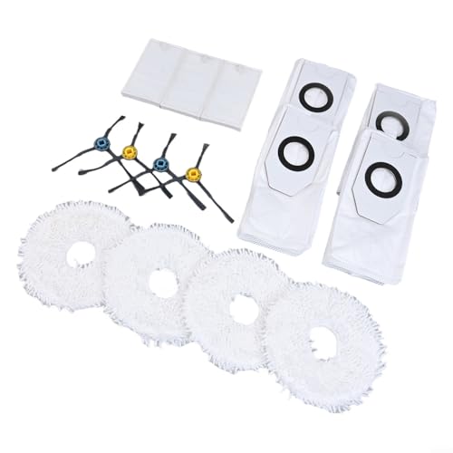 Eawfgtuw Staubsauger Zubehör Kit, Heimreinigungsbedarf mit Seitenbürsten Filter Mop Tuch Staubbeutel Ersatzteile Kompatibel mit Roboter Staubsauger – Bild 3