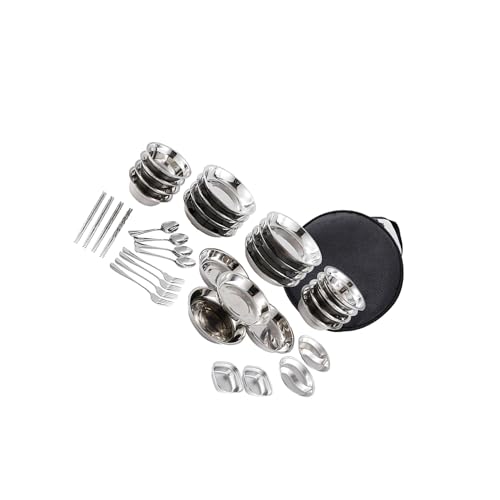 Couverts camping acier inoxydable durable set 36 pièces complet - 3