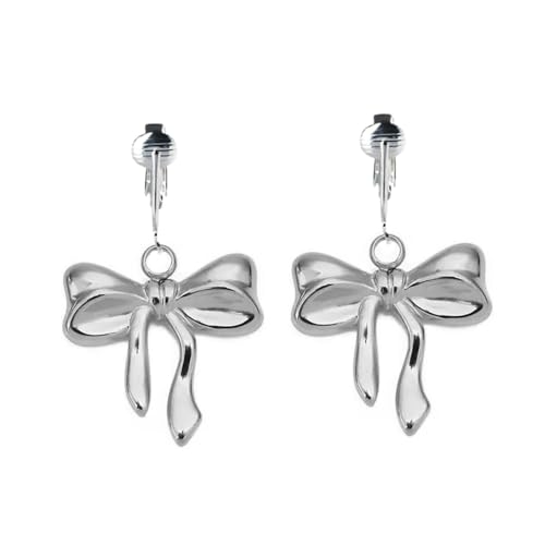 Aloha Aretes Clip On No Perforados Lazo Colgantes
