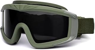 Outdoor Sports Military Tactical Airsoft Goggles with 3 Interchangable Lens Impact resistance Hunting Eyewear, UV400 Protection Shooting Glasses for Men Women Motorcycle Riding Wargame Paintball