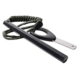 Flint and Steel Fire Starter Kit, 6-inch x 1/2-inch Ferro Rod with Paracord Lanyard Handle and New Striker, Thick Fire Steel up to 20,000 Strikes, Emergency Survival Tool for Hiking and Camping (1)