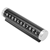Moliuoly Disco de aparcamiento temporal para coche, con número giratorio, de aluminio, compatible con coches, color negro