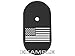 NDZ Performance Magazine Base Plate Finger Extension for Smith & Wesson CSX 9mm 10 Round – Panda with Guns Outline, Laser Engraved Anodized Aluminum in Black