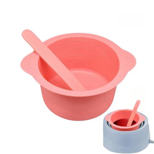 GYWHOOFT Rosa calentadores de silicona La del cuenco, 10 x 6,5 cm antiadherente cera Pot silicona cuenco, reutilizar cera fusión más caliente Liner con agitar el palo