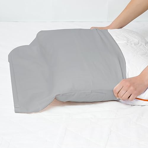Infinitee Xclusives Queen Pillow Cases - Set of 2 - Soft & Breathable Pillow Covers - Brushed Microfiber Fabric - Shrinkage and Fade Resistant Pillowcase Queen 20x30 Inches (Queen, Grey) - Thumbnail 6