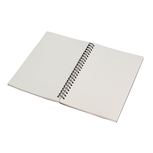 Soft Cover Spiral Sketchpad Notebooks - Pack of Three - 8.25 inches by 5.5 inches - 100 Pages, 50 Sheets - Perfect for Travel