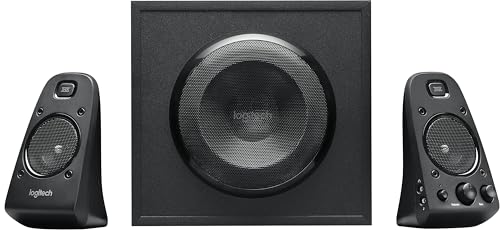 Logitech Z623 THX 2.1 Speaker System with Subwoofer, THX Audio, 400 Watts Peak Power, Deep Bass, Multi Device, 3.5mm & RCA Inputs, Easy Controls, PC/PS4/Xbox/DVD Player/TV/Smartphone/Tablet