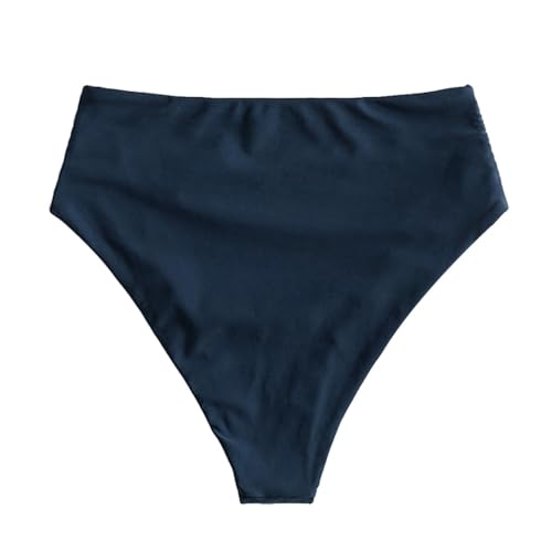 Image of ZAFUL Women High Waisted Bikini Bottoms Ruched Swimsuit Bottom Tummy Control Bathing Suit Bottoms